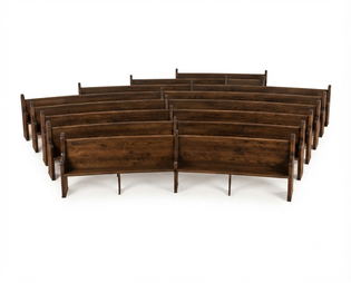 Curved Oak Church Pews